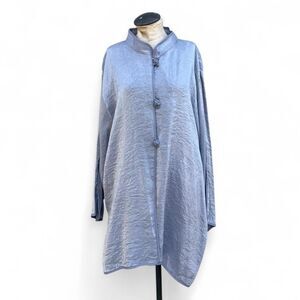 Vintage Silver Blouse 3X Tunic Lagenlook